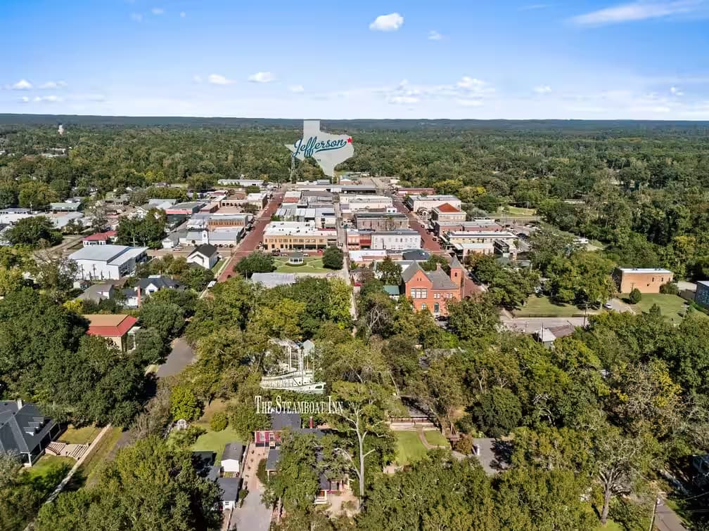 Steamboat Inn Aerial Jefferson Texas Drone